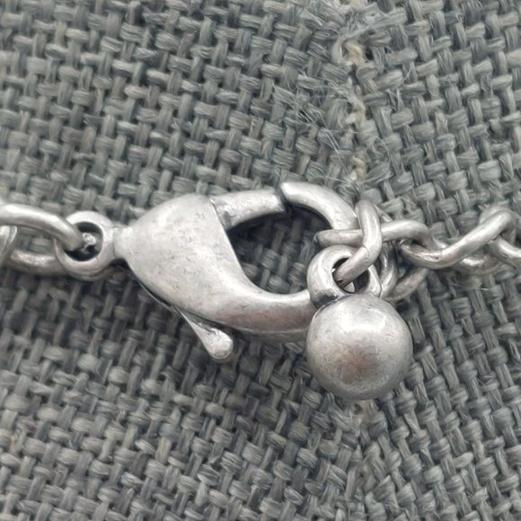 Mixed Metal Necklace Circle Ring Links Gold Copper Silver Brass Toned Two Strand - Picture 5 of 6